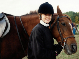 Gina and Stella, the hunt horse