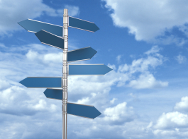 Finger Sign Against Blue Sky Background With Clouds